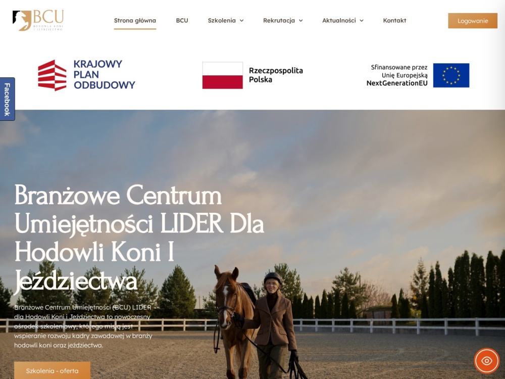 Realizacja strony BCU Konie — Ośrodek jeździecki